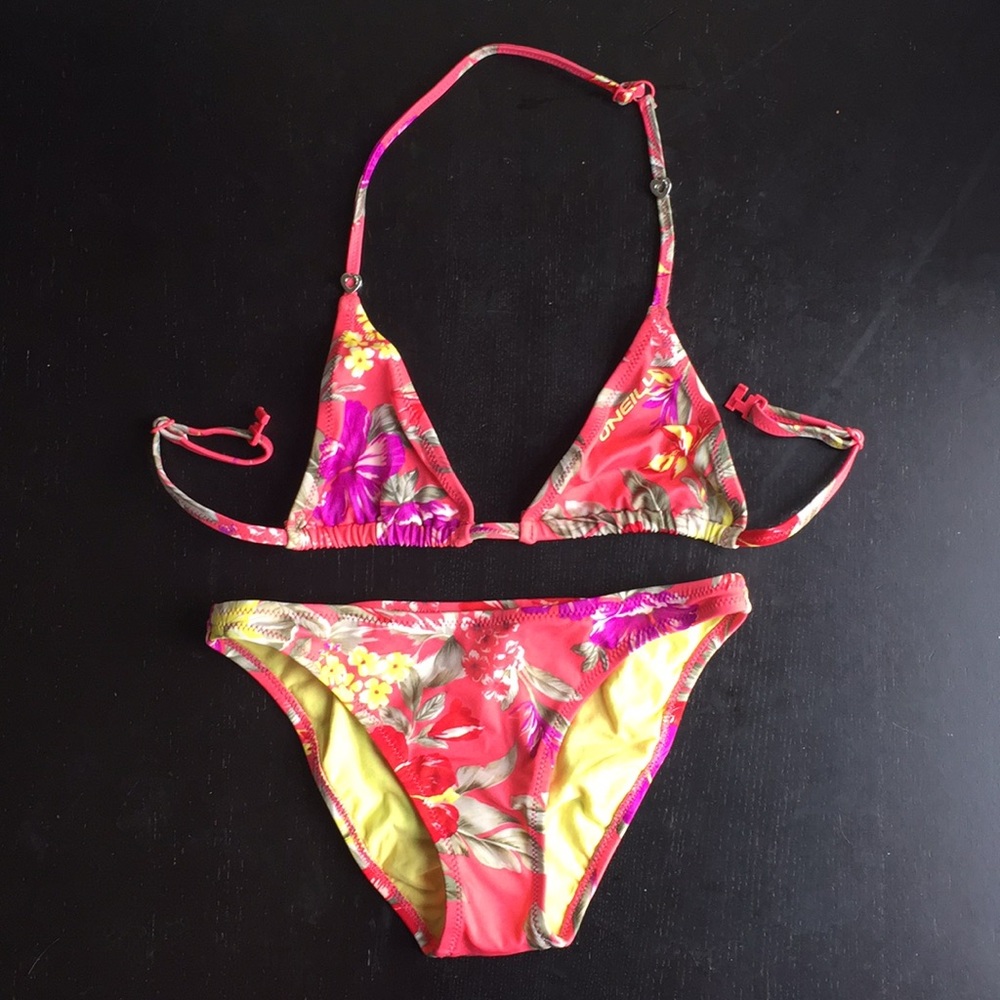 Bright flower print bikini